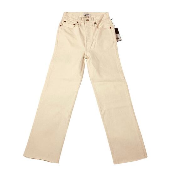 RE/DONE White Ultra High Rise Stovepipe Jeans Size 24 - Picture 3 of 10